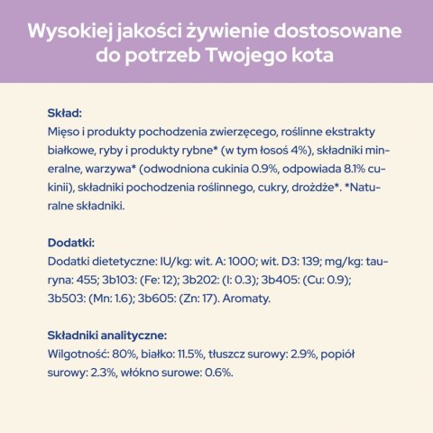 Purina Cat Chow Sensitive Karma Z Łososiem I Cukinią W Sosie 85g Purina Cat Chow