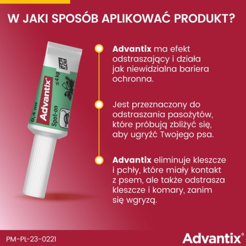Bayer Advantix Krople Na Kleszcze I Pchły 0,4ml Bayer