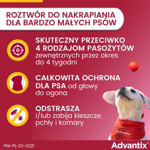 Bayer Advantix Krople Na Kleszcze I Pchły 4x0,4ml Bayer