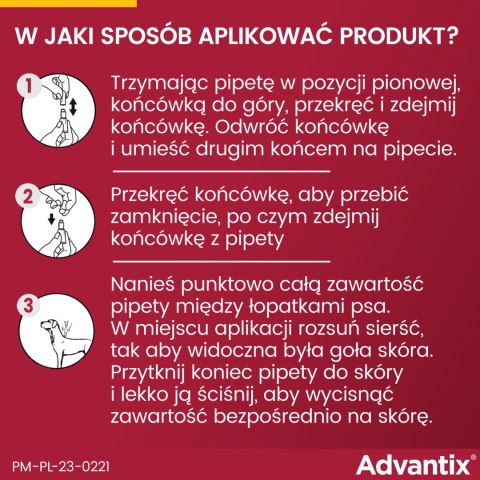 Bayer Advantix Krople Na Kleszcze I Pchły 4x0,4ml Bayer