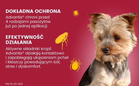 Bayer Advantix Krople Na Kleszcze I Pchły 4x0,4ml Bayer