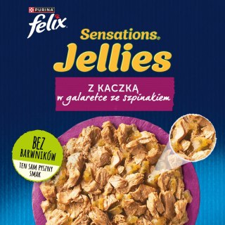 Felix Sensations Jellies Kaczka Z Szpinakiem W Galaretce 85g Felix