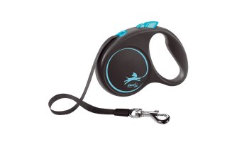 Flexi Smycz Black Design L Taśma 5m Do 50kg Niebieska Flexi