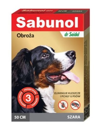 Laboratorium DermaPharm Sabunol Szara Obroża Przeciw Pchłom I Kleszczom Dla Psa 50cm Laboratorium DermaPharm