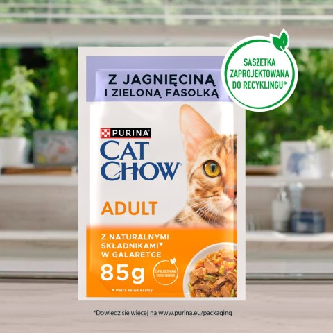 Purina Cat Chow Adult Jagnięcina I Zielona Fasolka 85g Purina Cat Chow