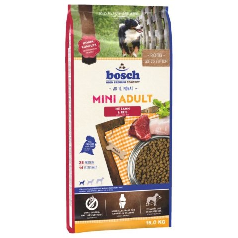 BOSCH Adult Mini Lamb & Rice 15kg Bosch