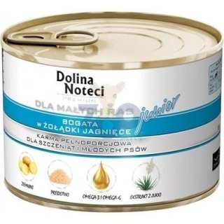 Dolina Noteci Premium Karma Dla Psów Małych Ras Junior Bogata W Żołądki Jagnięce 185g Dolina Noteci