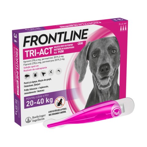 FRONTLINE Tri-Act Dla Psów 3x4ml Frontline (Boehringer Ingelheim)