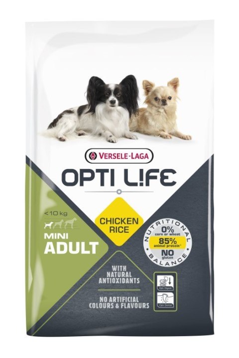 Versele-Laga Opti Life Adult Mini Kurczak Z Ryżem Dla Małych Ras 7,5kg Versele-Laga