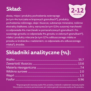 WHISKAS Karma Sucha Dla Kociąt Junior Z Kurczakiem 14kg Whiskas