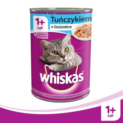 WHISKAS Mokra Karma Dla Kota 1+ Z Tuńczykiem W Galaretce 400g Whiskas
