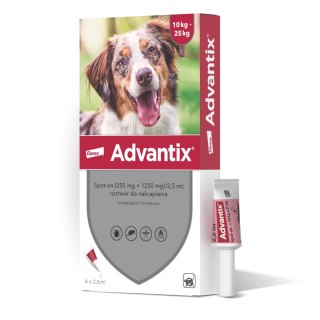 Bayer Advantix Krople Na Kleszcze I Pchły 4x2,5ml Bayer