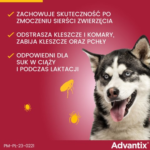 Bayer Advantix Krople Na Kleszcze I Pchły 4x2,5ml Bayer