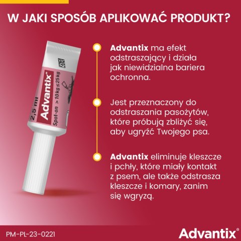 Bayer Advantix Krople Na Kleszcze I Pchły 4x2,5ml Bayer