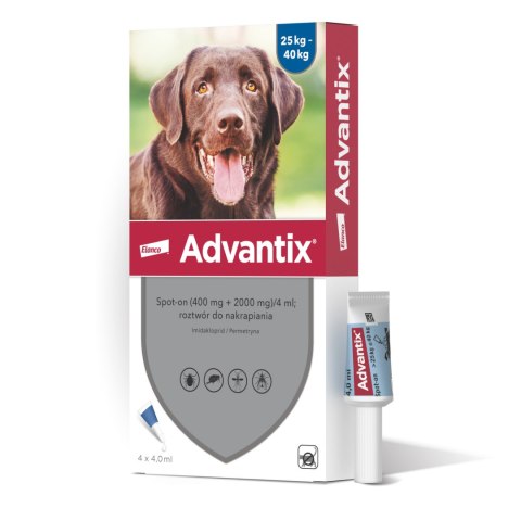Bayer Advantix Krople Na Kleszcze I Pchły 4x4ml Bayer