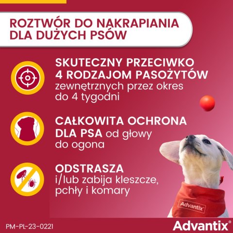 Bayer Advantix Krople Na Kleszcze I Pchły 4x4ml Bayer