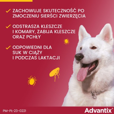 Bayer Advantix Krople Na Kleszcze I Pchły 4x4ml Bayer