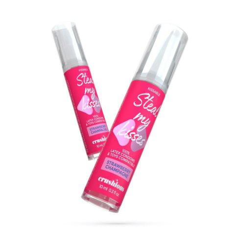CRUSHIOUS STEAL MY KISSES STRAWBERRY CHAMPAGNE FLAVOUR LUBRICANT GEL 10ML Crushious