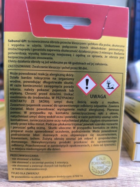 Laboratorium DermaPharm Sabunol Różowa Obroża Przeciw Pchłom I Kleszczom Dla Psa 50cm Laboratorium DermaPharm
