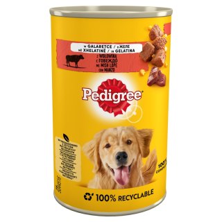 Pedigree Mokra Karma Dla Dorosłych Psów Z Wołowiną W Galarecie Puszka 400g Pedigree
