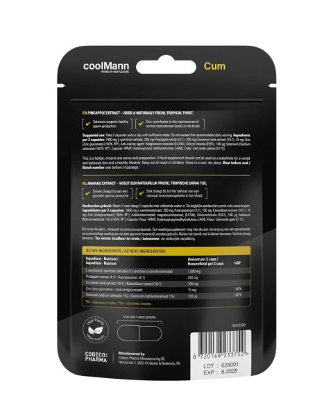 CoolMann CUM - 60 capsules Cobeco