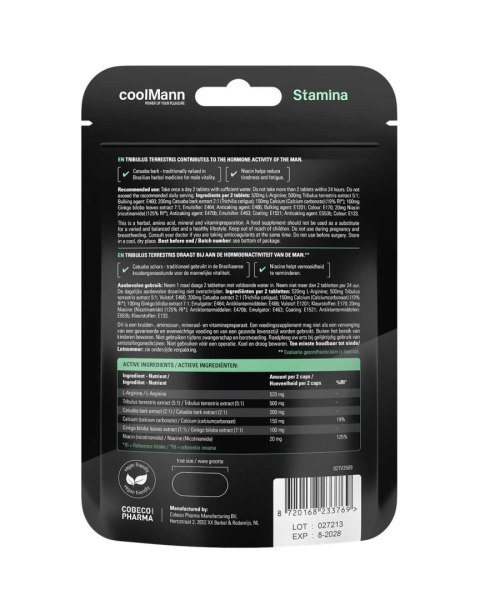 CoolMann STAMINA - 60 tablets Cobeco