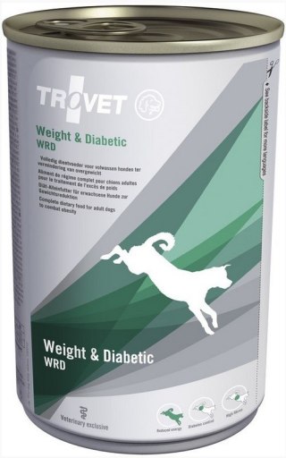 TROVET WRD Weight & Diabetic Dla Psa Puszka 400g Trovet