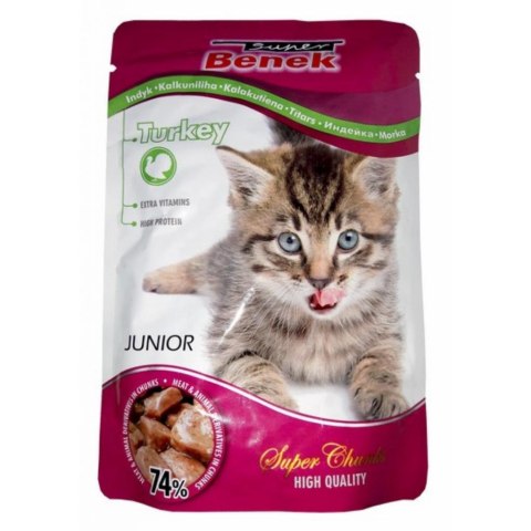 CERTECH-SUPER BENEK Junior Cats Z Indykiem 100g Certech-Super Benek