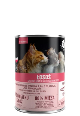 PetRepublic Łosoś Krojone Kawałki W Delikatnym Sosie Dla Kotów Sterylizowanych 400g Pet Republic
