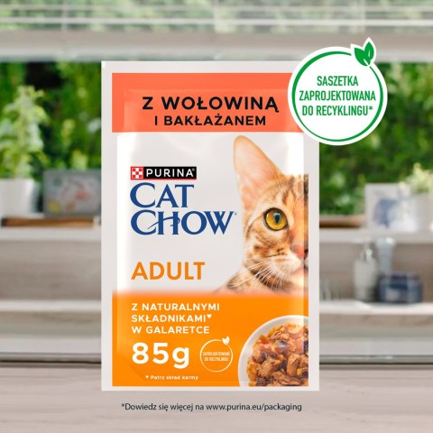 Purina Cat Chow Adult Wołowina Z Bakłażanem 85g Purina Cat Chow