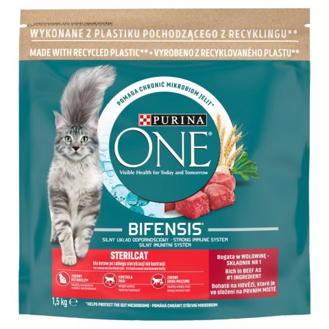 Purina One Cat Sterilcat Karma Z Wołowiną Dla Kota 1,5kg PURINA ONE