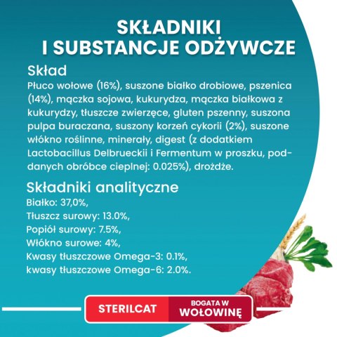 Purina One Cat Sterilcat Karma Z Wołowiną Dla Kota 1,5kg PURINA ONE