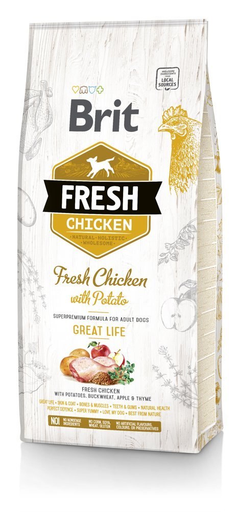 Brit Fresh Chicken & Potato Adult Great Life 12kg Brit