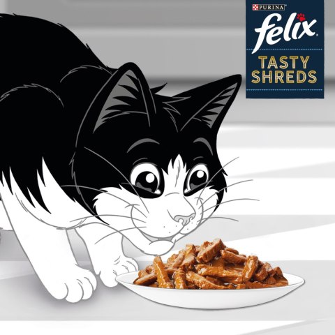 Felix Tasty Shreds Karma Dla Kota Z Łososiem I Tuńczykiem W Sosie 4x80g Felix