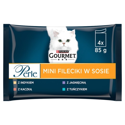GOURMET Perle karma dla dorosłych kotów Mini Fileciki w sosie 4x85g Gourmet