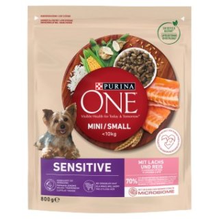 PURINA ONE Mini Delicate Łosoś, ryż - sucha karma dla psa - 800 g PURINA ONE