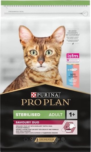 PURINA Pro Plan Cat Sterilised Dorsz i Pstrąg 10kg Purina Pro Plan