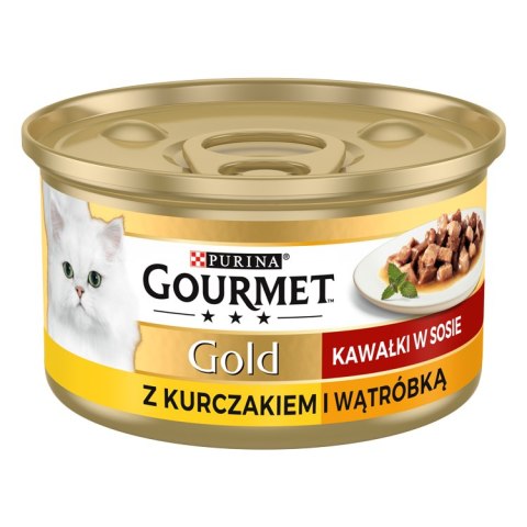 Purina Gourmet Gold kurczak/ wątróbka w sosie 85g Gourmet