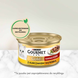 Purina Gourmet Gold kurczak/ wątróbka w sosie 85g Gourmet