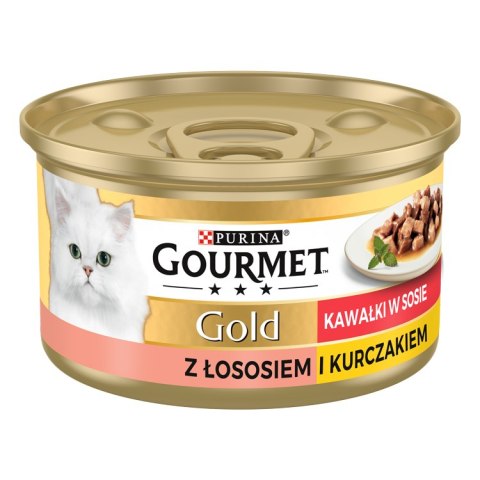Purina Gourmet Gold łosoś/ kurczak w sosie 85g Gourmet
