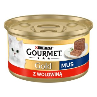 Purina Gourmet Gold mus z wołowiną 85g Gourmet