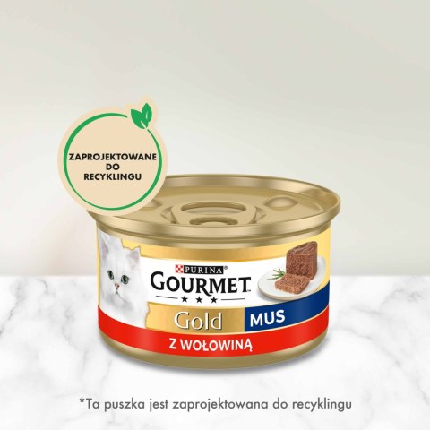 Purina Gourmet Gold mus z wołowiną 85g Gourmet