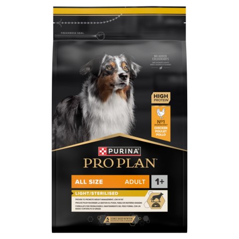 Purina Pro Plan Adult Light Optiweight Sterilised, kurczak i ryż 3kg Purina Pro Plan
