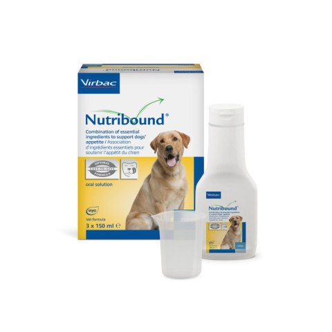 VIRBAC Nutribound Roztwór doustny dla psów w czasie rekonwalescencji 3x150ml Virbac