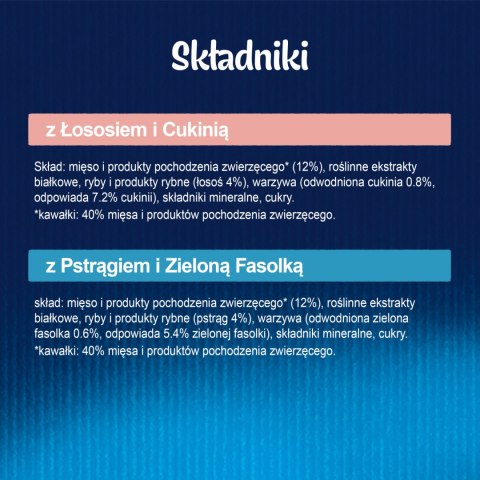 Felix Fantastic Wiejskie Smaki W Galaretce Z Łososiem I Pstrągiem 4x85g Felix
