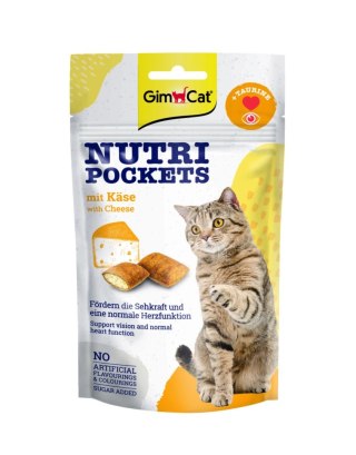 GIMCAT NUTRI POCKETS Przysmak z serem 60g Gimborn
