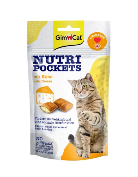 GIMCAT NUTRI POCKETS Przysmak z serem 60g Gimborn