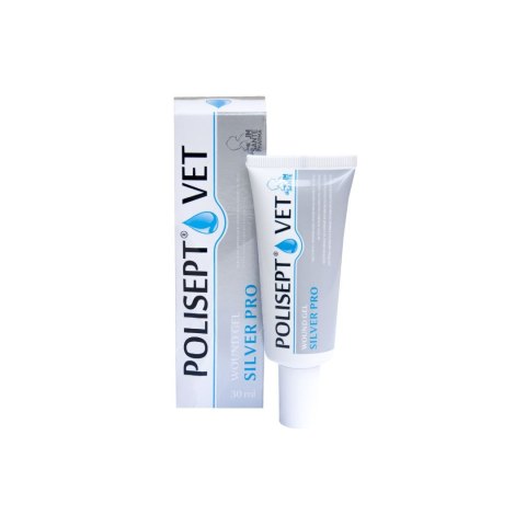 JM SANTE Polisept Vet Wound Gel Silver Pro-żelowy opatrunek dla psów i kotów 30ml JM Sante