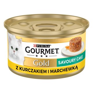Purina Gourmet Gold Savoury Cake z kurczakiem i marchewką 85g Gourmet