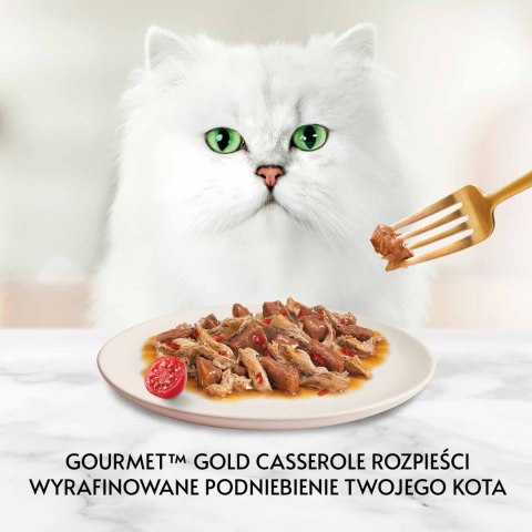 Purina Gourmet Gold z wołowiną i kurczakiem w sosie z pomidorami 85g Gourmet